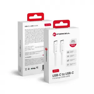 USB kabal FORCELL C338 Type C na Type C QC4.0 3a/20V PD 60W 2m beli