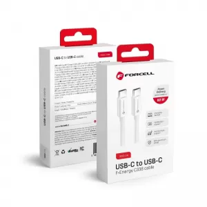 USB kabal FORCELL C338 Type C na Type C QC4.0 3a/20V PD 60W 3m beli