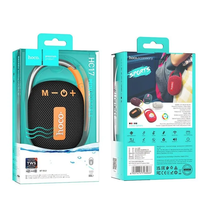 Bluetooth zvucnik HOCO. HC17 EASY JOY crni
