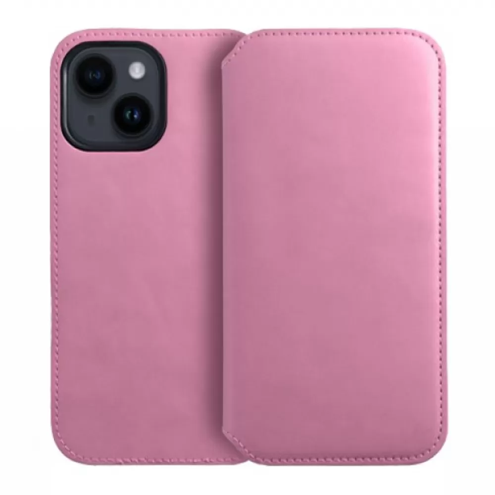 Futrola flip DUAL POCKET BOOK za Samsung Galaxy S24 roze