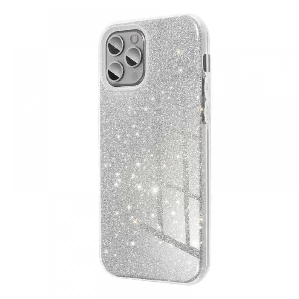 Futrola PVC SHINE 3in1 (shining case) za Samsung Galaxy S24 srebrna