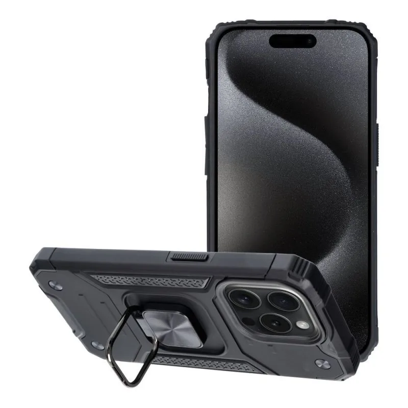 Futrola HARD SA PRSTENOM (nitro case) za Samsung Galaxy S24 Ultra crna