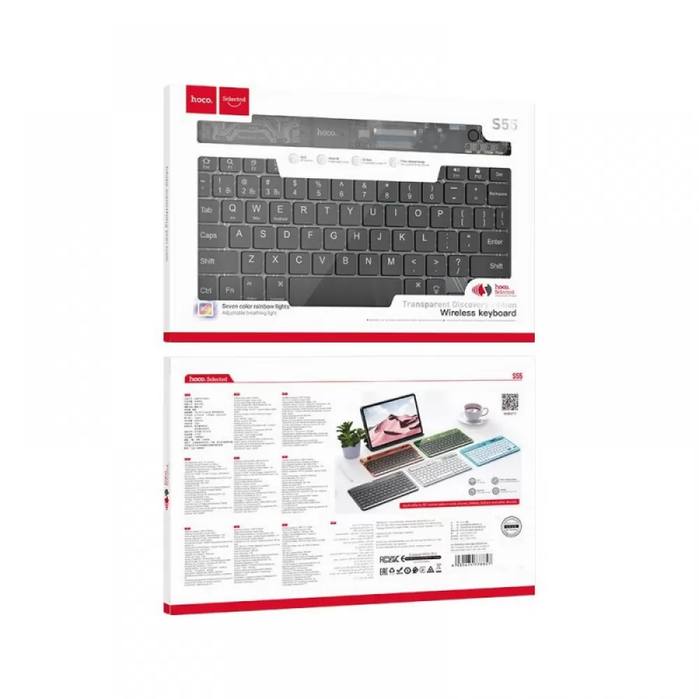 Bezicna providna tastatura HOCO S55 crna