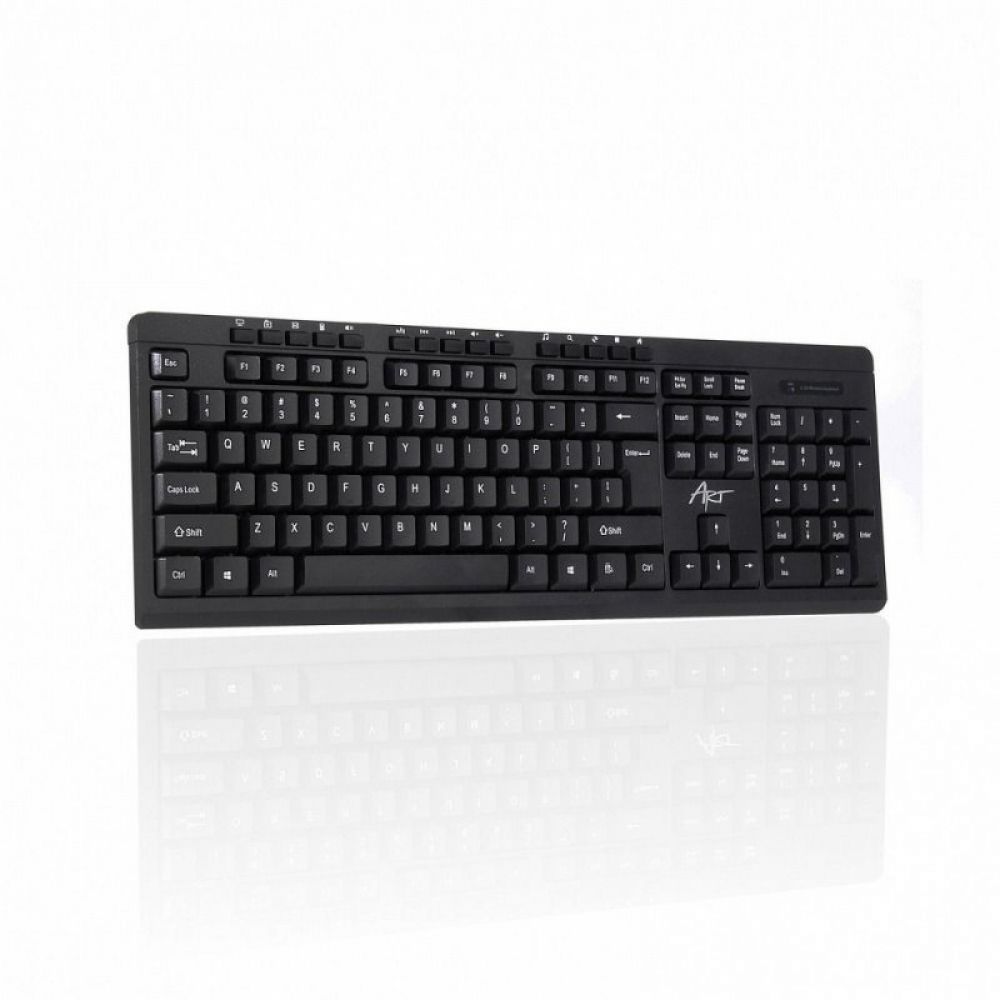 Bezicni set AK-48A tastatura + mis + podloga za mis crna