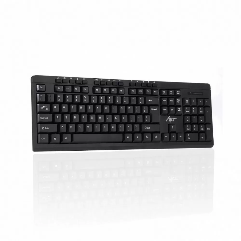 Bezicni set AK48A tastatura + mis + podloga za mis crna