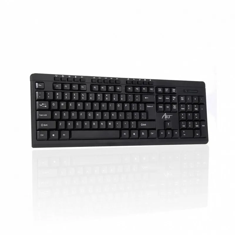 Bezicni set AK-48A tastatura + mis + podloga za mis crna