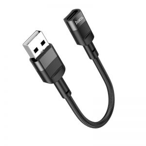 Adapter HOCO. U107 USB (male) na Type C (female) crni 10cm