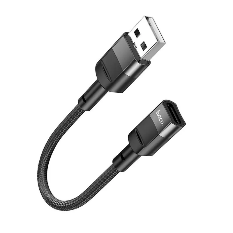 Adapter HOCO. U107 USB (male) na Type C (female) crni 10cm