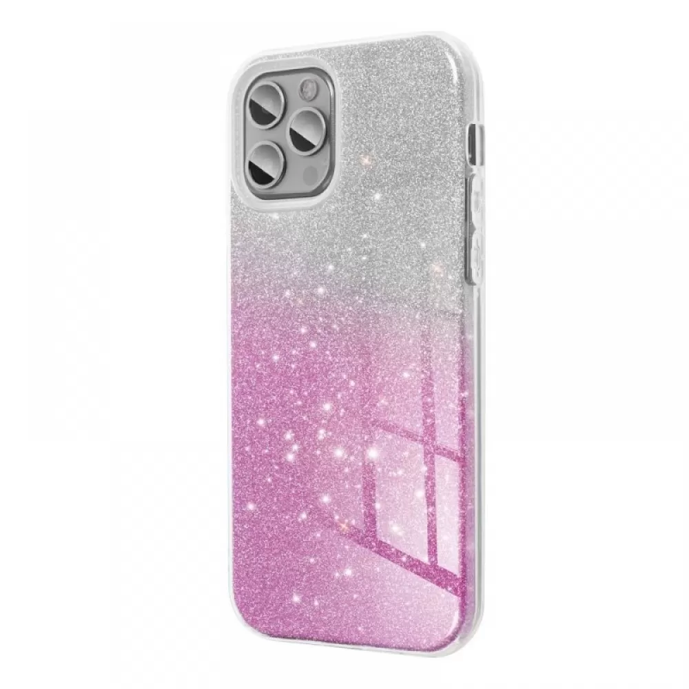 Futrola PVC SHINE 3IN1 (shining case) za Xiaomi Redmi 13C / Poco C65 srebrno roze