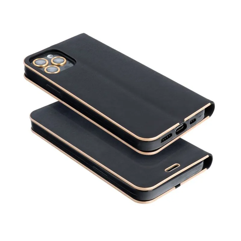 Futrola flip LUNA BOOK GOLD za Samsung A556 Galaxy A55 5G crna