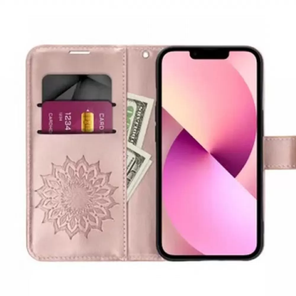 Futrola flip MEZZO BOOK za Samsung A136 / A047  Galaxy A13 5G / A04S mandala roze