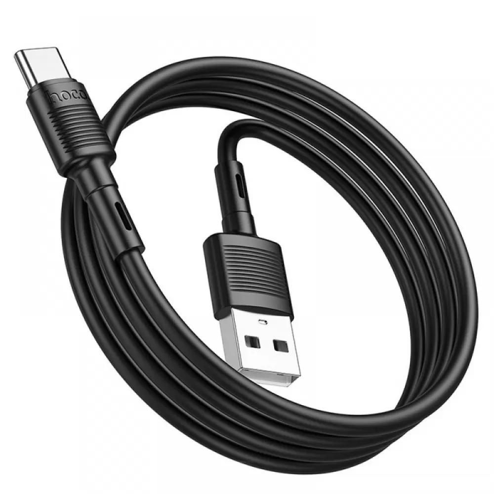 USB kabal HOCO. X83 3A Type C 1m crni