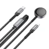 Bezicni punjac (punjac za sat) HOCO. CW54 2u1 za Apple Watch + kabal lightning crni