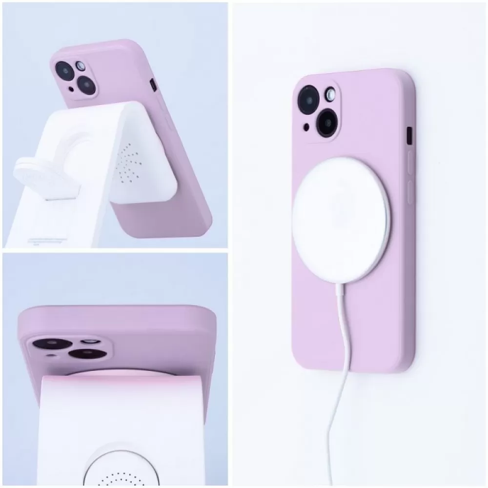 Futrola Silicone Mag Cover za iPhone 13 (6.1) puder roze