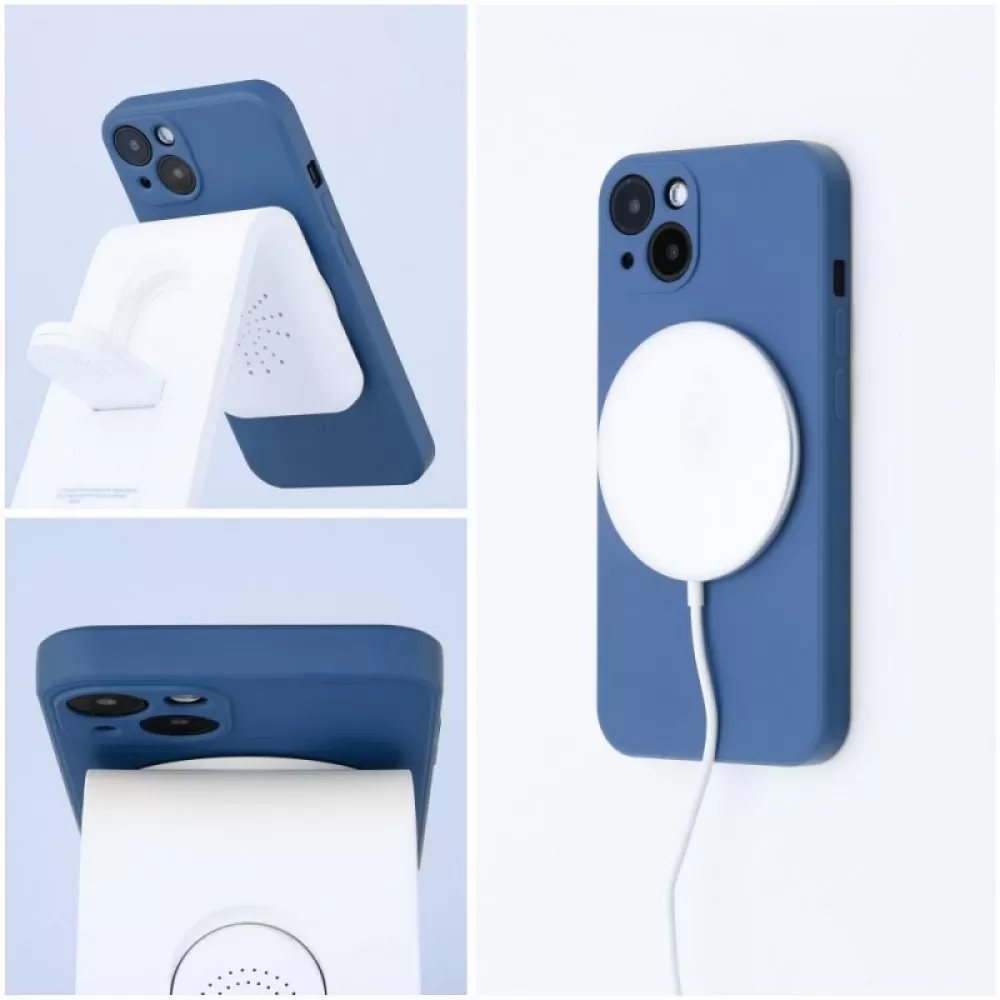 Futrola Silicone Mag Cover za iPhone 13 (6.1) tamno plava