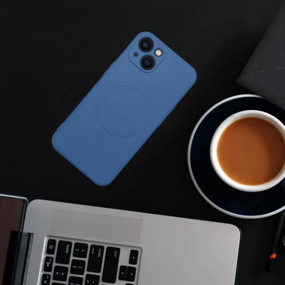 Futrola Silicone Mag Cover za iPhone 15 (6.1) tamno plava