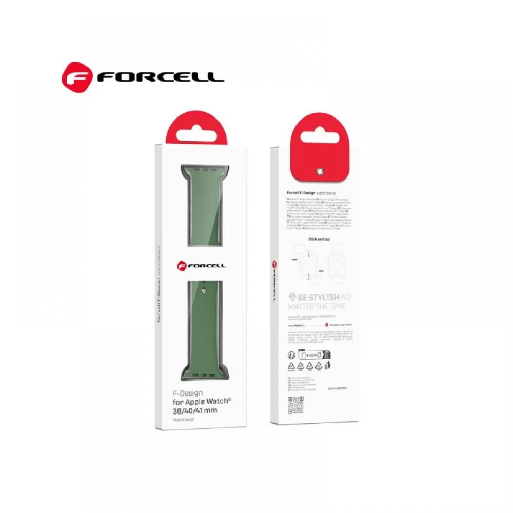 Forcell narukvica za sat F-DESIGN FA01 za Apple Watch 38/40/41mm maslinasto zelena