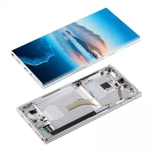 LCD + touchscreen + frame za Samsung S908 Galaxy S22 Ultra white (service pack) FULL ORIGINAL EU