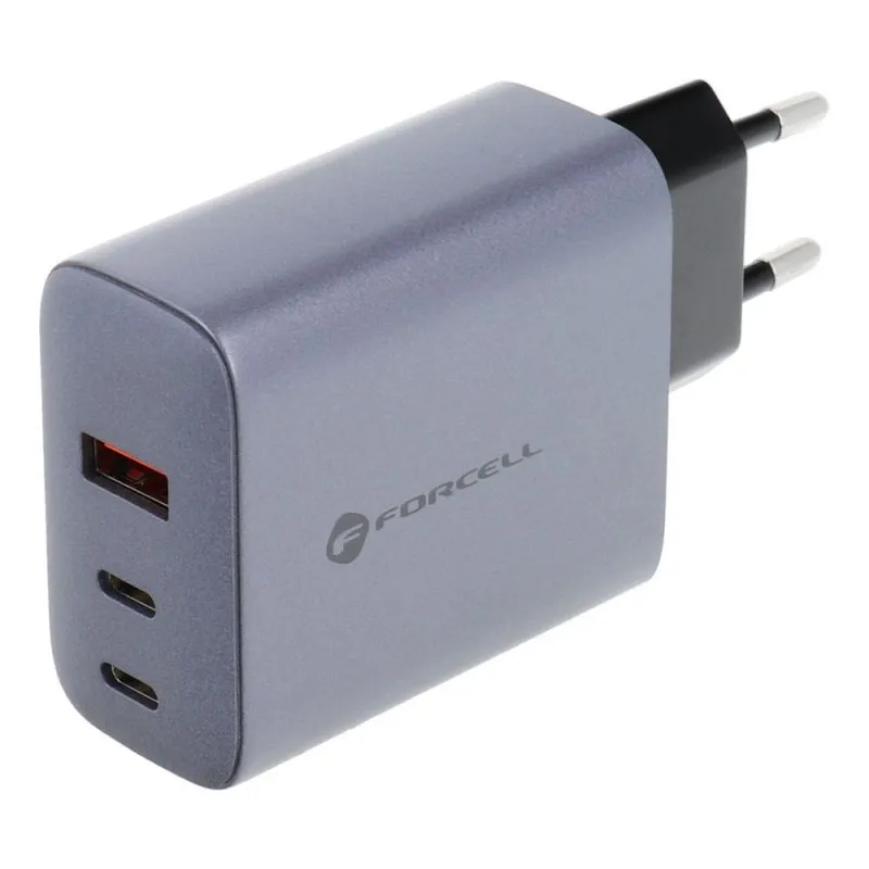 Kucni punjac (adapter) FORCELL F-Energy VT-42B GAN 2x USB C 1x USB A port 4A 65W PD Quick Charge 4.0