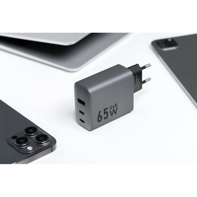 Kucni punjac (adapter) FORCELL F-Energy VT-42B GAN 2x USB C 1x USB A port 4A 65W PD Quick Charge 4.0