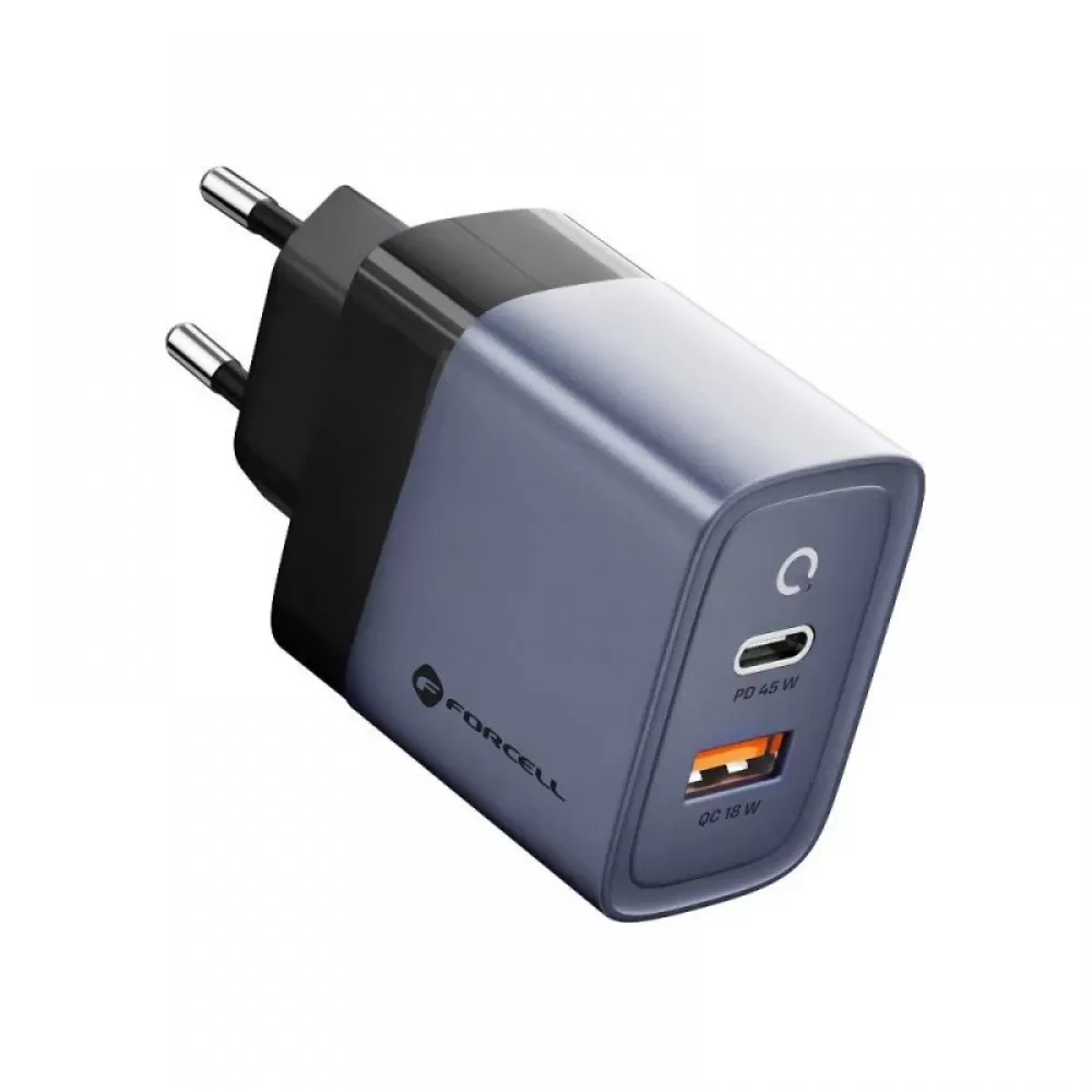 Kucni punjac (adapter) FORCELL F-Energy GAN USB-C i USB-A port  4A 45W PD Quick Charge 4.0 
