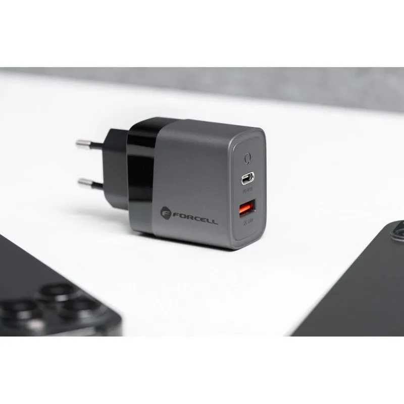 Kucni punjac (adapter) FORCELL F-Energy GAN USB-C i USB-A port VT-39 4A 45W PD Quick Charge 4.0 