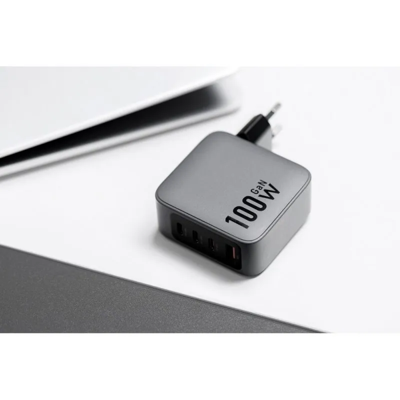 Kucni punjac FORCELL F-Energy GAN sa VT-46 3x USB-C i USB-A port 100W sa PD i Quick Charge 4.0