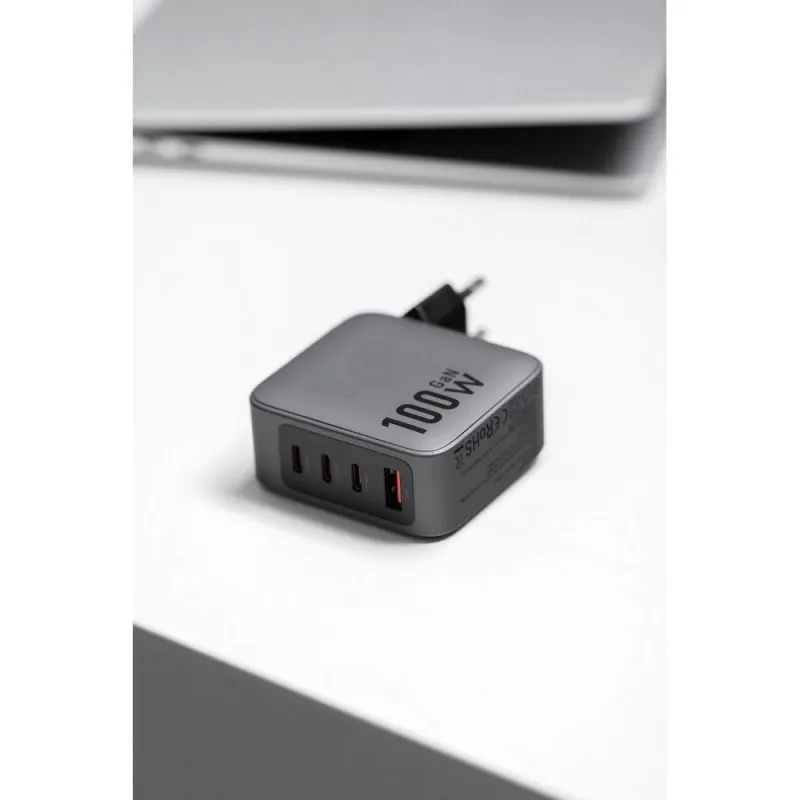 Kucni punjac FORCELL F-Energy GAN sa VT-46 3x USB-C i USB-A port 100W sa PD i Quick Charge 4.0