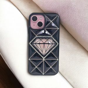 Futrola 3D DIAMOND za iPhone 15 (6.1) crna
