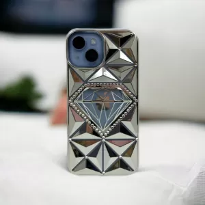 Futrola 3D DIAMOND za iPhone 15 Pro Max (6.7) srebrna