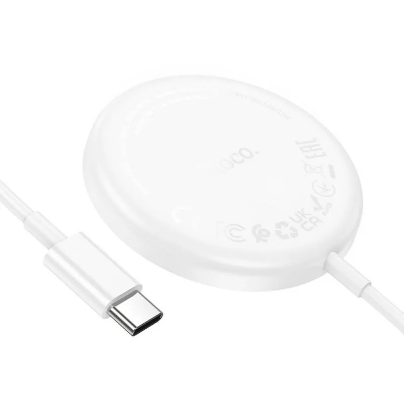 Bezicni punjac Hoco. CW52 MagSafe 15W Enjoy beli