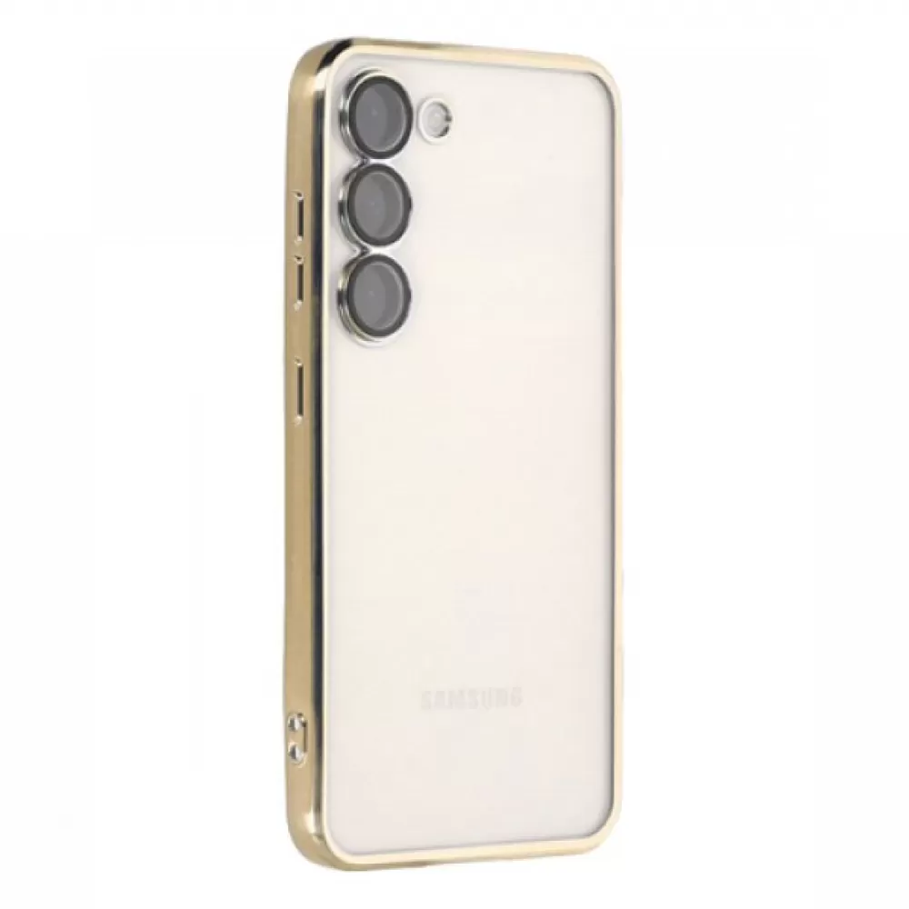 Futrola sa NIKLOVANIM OBODOM za Samsung S711 Galaxy S23 FE zlatna
