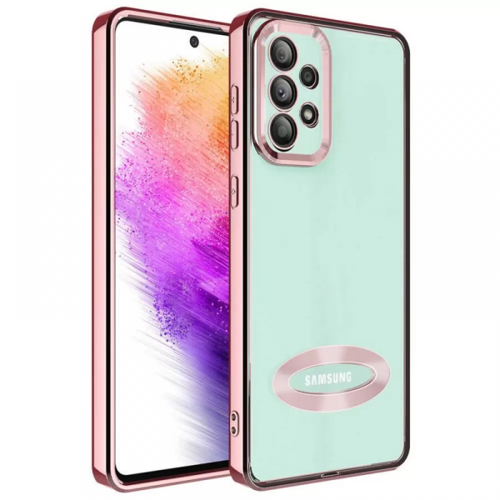 Futrola sa NIKLOVANIM OBODOM No1 za Samsung Galaxy S24 Ultra roze