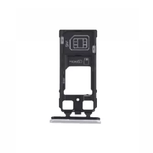 Sim holder za Sony Xperia 1 silver FULL ORG EU SH