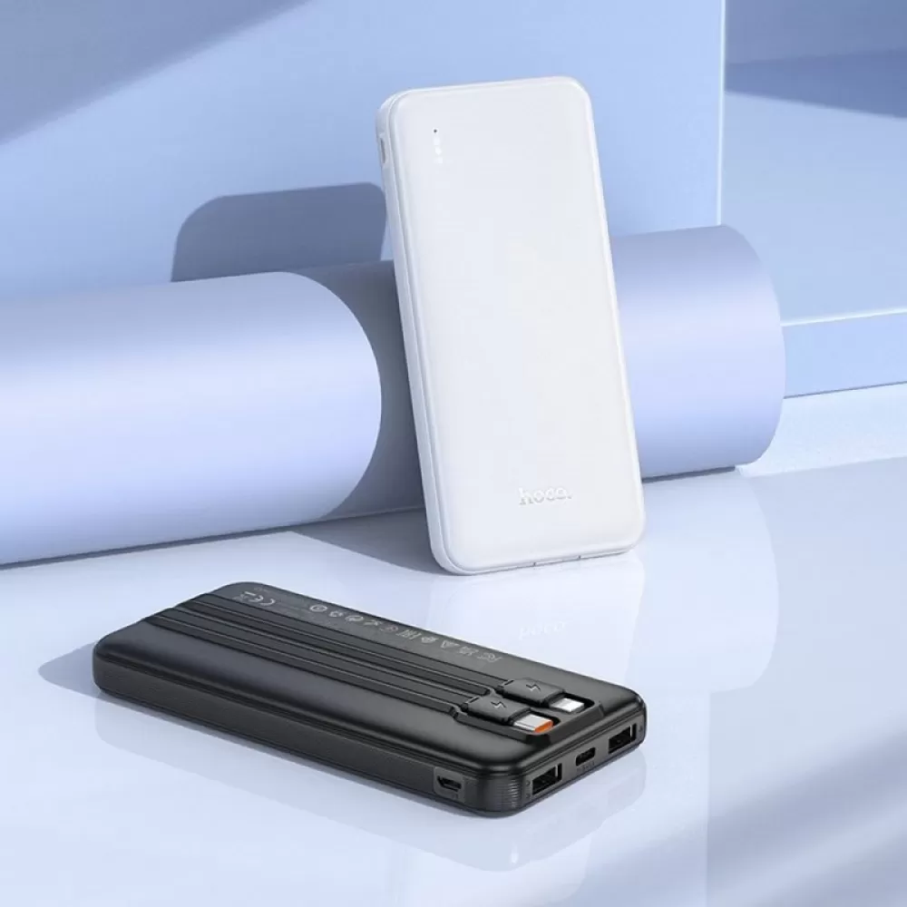 Power Bank Hoco. J118 10000 mAh with cables Type C + Lightning 2A beli