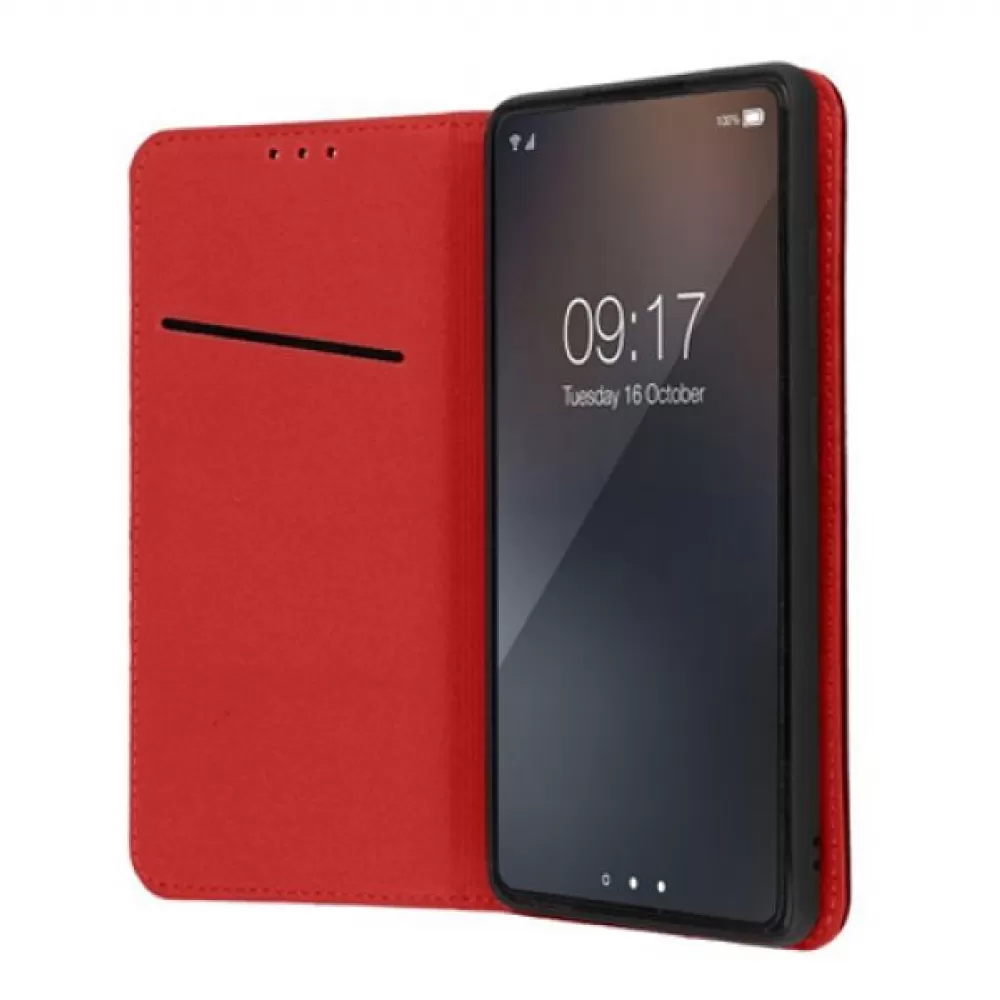 Futrola flip LEATHER CASE SMART PRO za Xiaomi Redmi 13C crvena