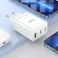 Kucni punjac Hoco. N33  2 x Type C + USB A + kabal Type C na Lightning PD QC3.0 3A 35W beli