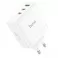 Kucni punjac (adapter) Hoco. N30 2 x Type C + USB A QC PD 65W GaN beli