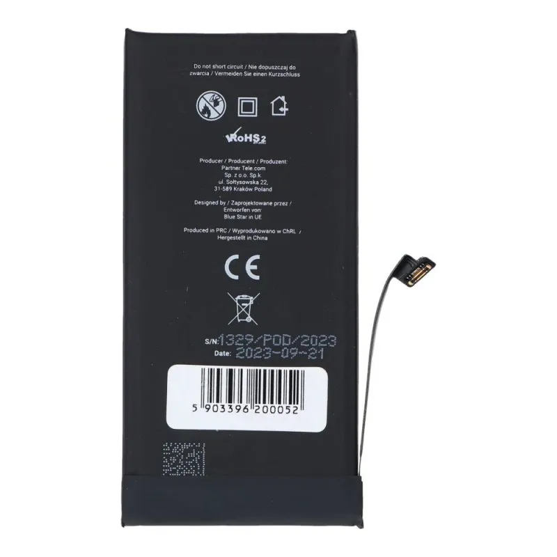 ï»¿Baterija BLUE STAR za iPhone 13 Mini 2406 mAh