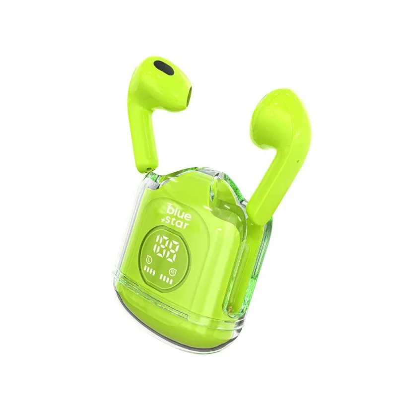 Bluetooth slusalice BLUE STAR TWS Transparency Fi22 zelena