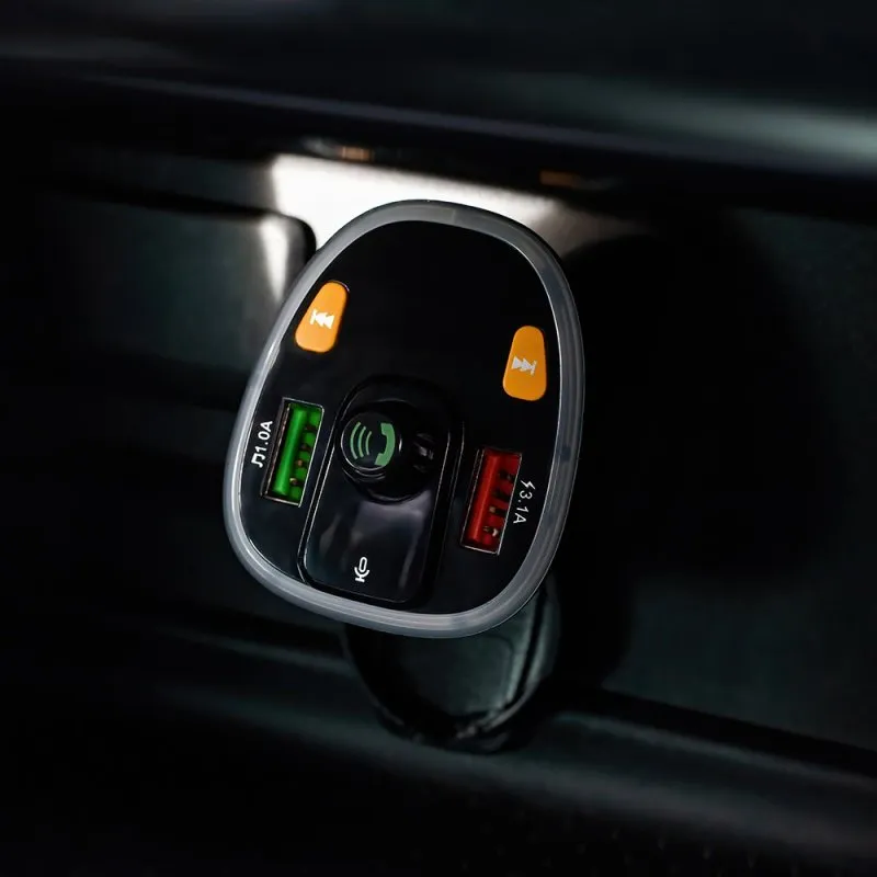 Auto punjac + FM transmiter bluetooth MXFT-03 crni