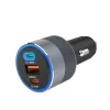 Auto punjac FORCELL F-ENERGY aluminijumski punjac  2 x Type C + USB A PD QC4.0 SFC 2.0 3A 85W