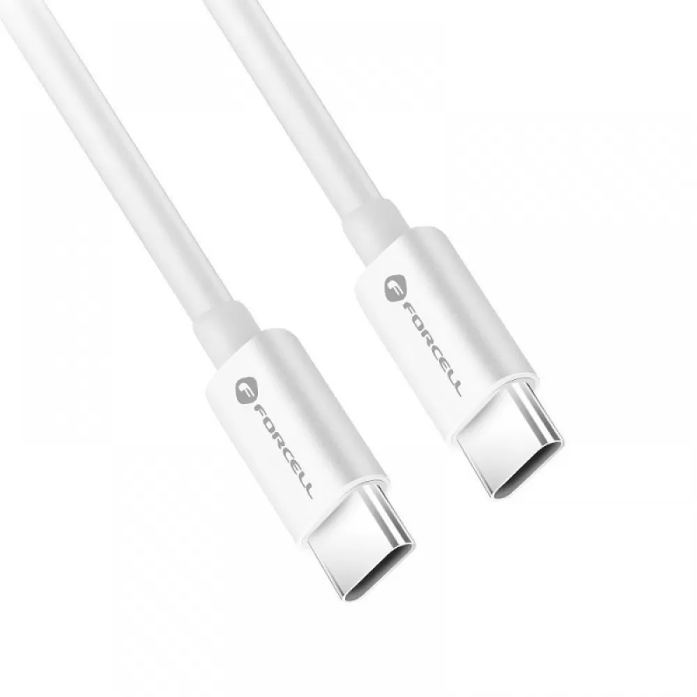 FORCELL kabal C338 Type C na Type C QC4.0 3A PD 60W 25cm beli