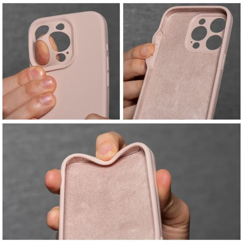 Futrola SILICONE 2mm za iPhone 15 Pro (6.1) puder roze