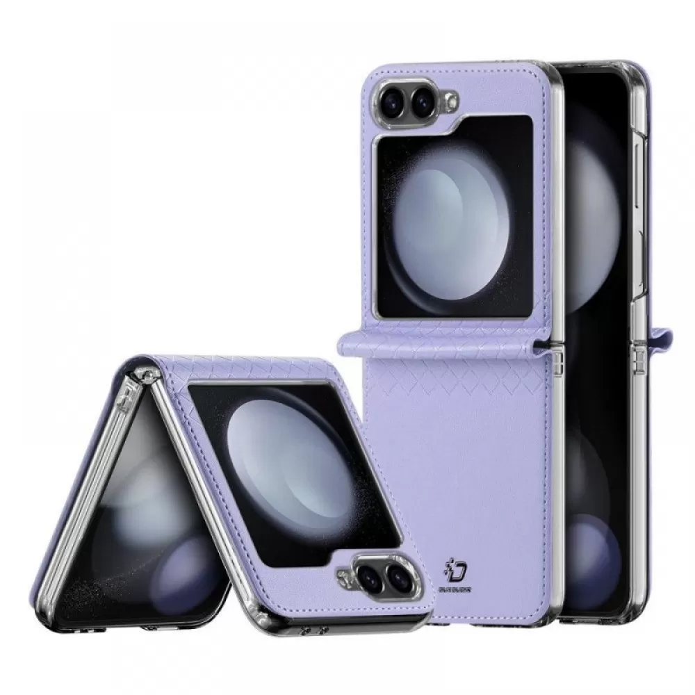 Futrola DUX DUCIS BRIL LEATHER za Samsung Galaxy Z Flip 6 5G ljubicasta