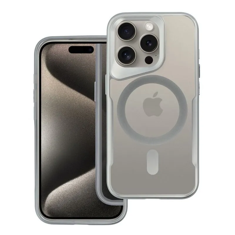 Futrola ERGOFIT NEWZONE (kompatibilan sa MagSafe) za iPhone 15 (6.1) srebrna