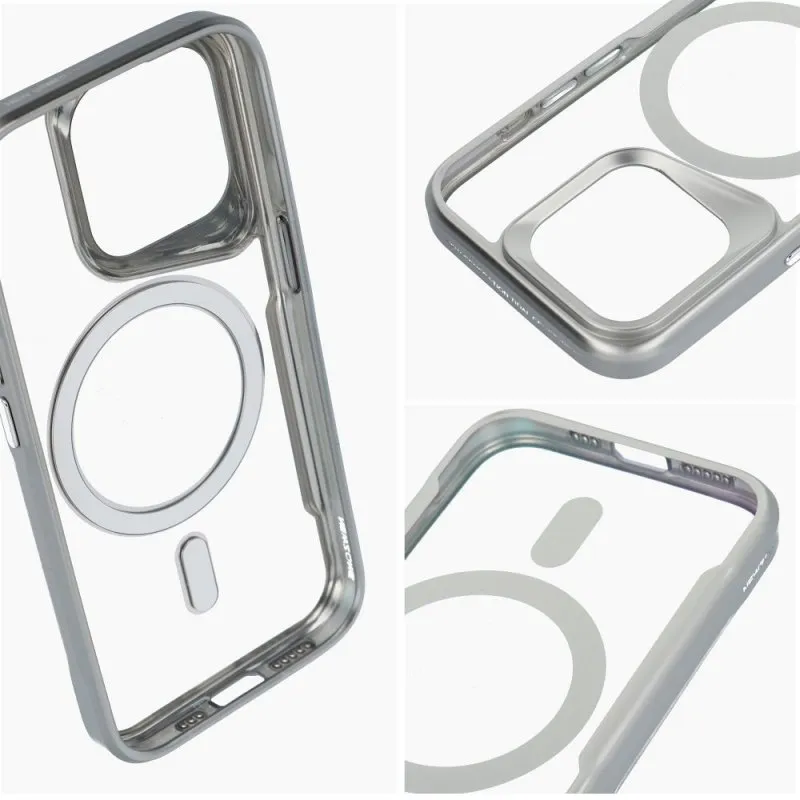 Futrola ERGOFIT NEWZONE (kompatibilan sa MagSafe) za iPhone 15 (6.1) srebrna