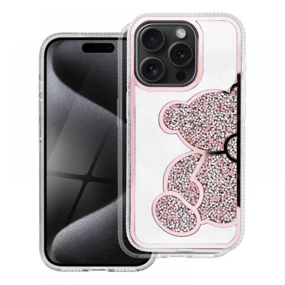 Futrola TEDDY BEAR za iPhone 13 Pro (6.1) roze