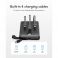 Power Bank VEGER 10 000 mAh sa ugradjenim kablovima Micro USB / Type C / Lightning C10 (W1116) crni