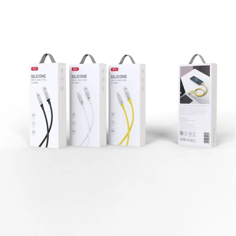 XO kabal NB251 USB - USB-C 1,0 m 6A beli